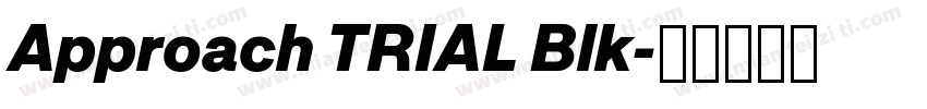 Approach TRIAL Blk字体转换